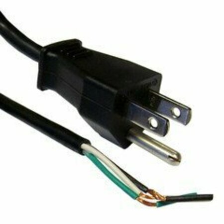 SWE-TECH 3C NEMA 5-15P to Standard ROJ Power Cord, Black, 18/3 18AWG 3 Conductor SVT, 10 Amp / 125 Volt, 6ft FWT10W1-10106